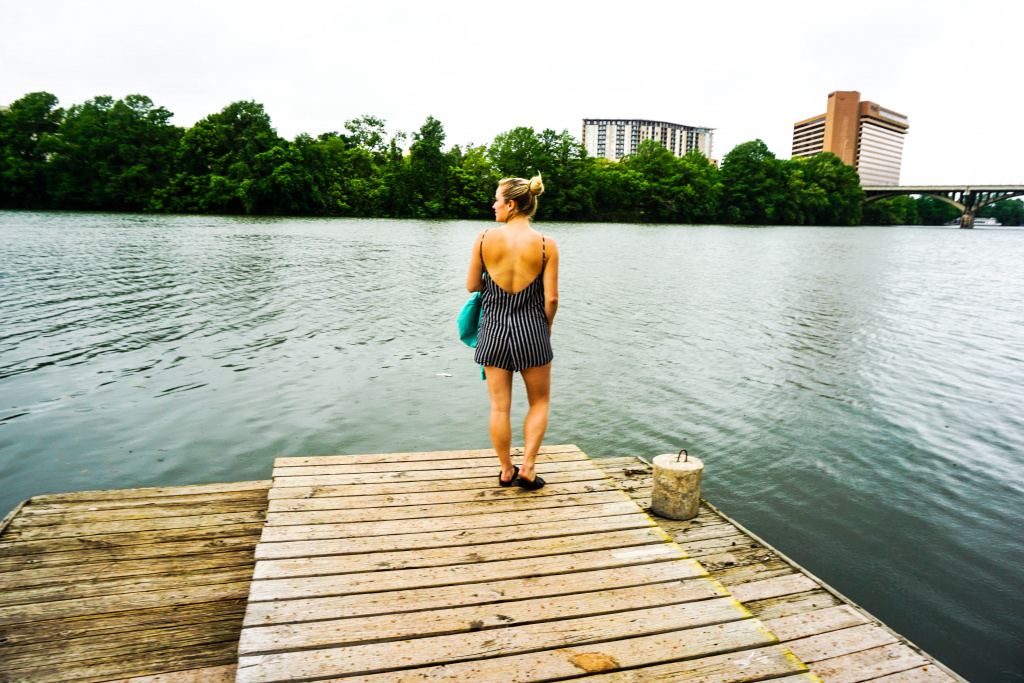 One of my favorite shots from Austin: looking out over Ladybird Lake seconds before a massive downpour!